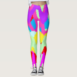 Art Nouveau Estilos Geométricos Leggings de Padrão
