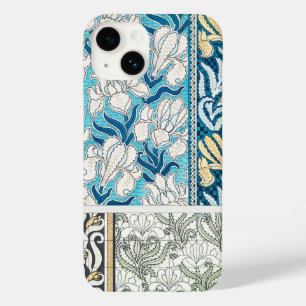 Art nouveau iris lily floral art mouse pad