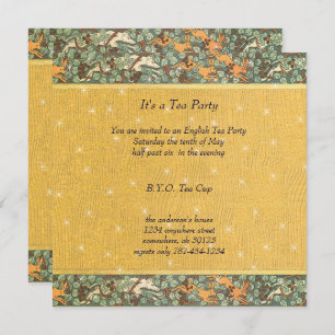 Art Nouveau Janto Botânico Flor Convites