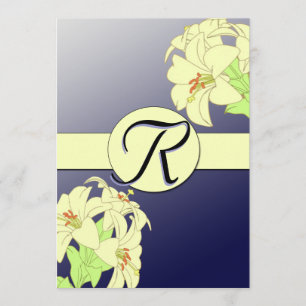 Art Nouveau Lillies Convite De Casamento