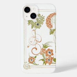 Art nouveau Mucha abstrato floral verde