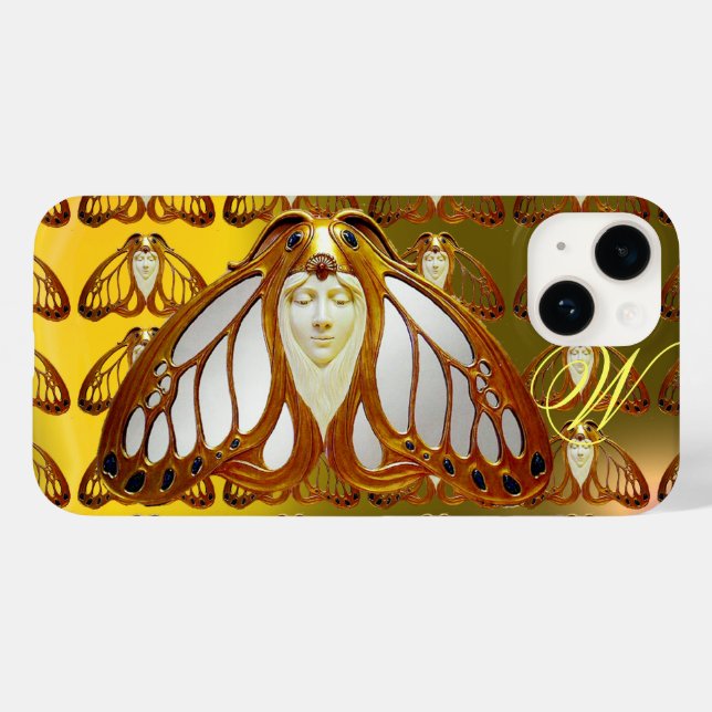 ART NOUVEAU MULHER GEM MONOGRAMA (Verso (horizontal))