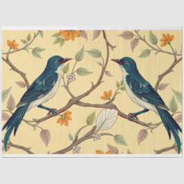 Art Nouveau Papel Tecido de Decoupage Floral