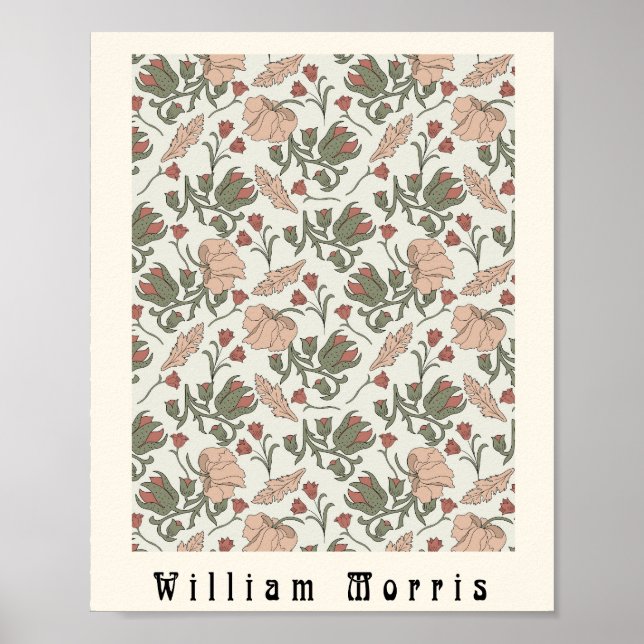 Art nouveau poster William Morris flores vegetais (Frente)