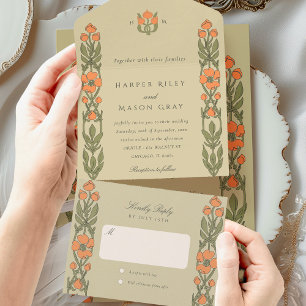 Art Nouveau Rasgar-Away RSVP