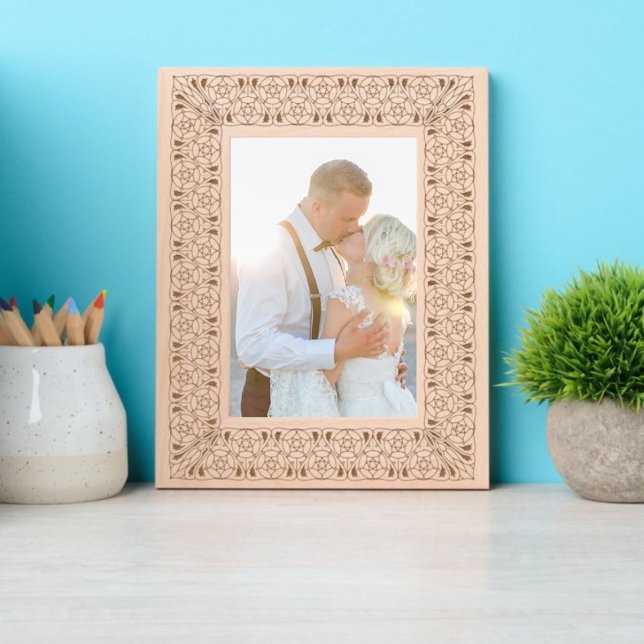 Art Nouveau Rosa Flor e Padrão Foliar (Criador carregado)