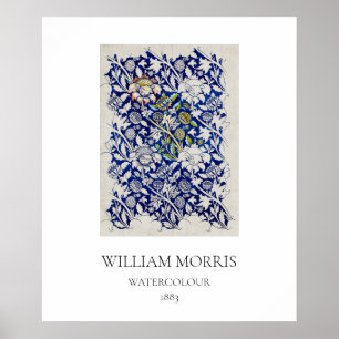 ART POSTER : WILLIAM MORRIS : WATERCOLOR 1883