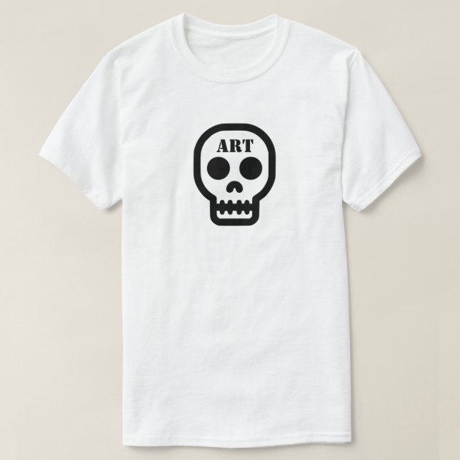 Art Skull T-Shirt (Customize It!) (Frente do Design)