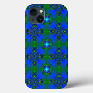 Artdeco em Retro Style grün blau und sterne