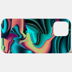 Arte 3D Metálica Futurística Abstrato