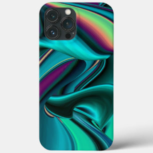 Arte 3D Metálica Futurística Abstrato
