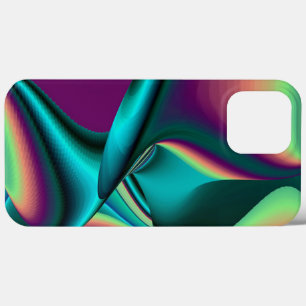 Arte 3D Metálica Futurística Abstrato