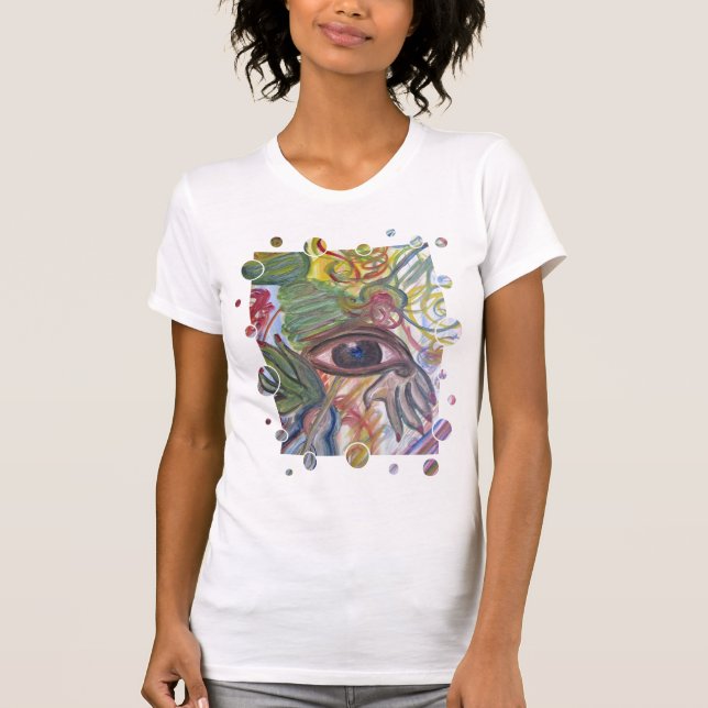 Arte abstracta do t-shirt - música na minha mente (Frente)