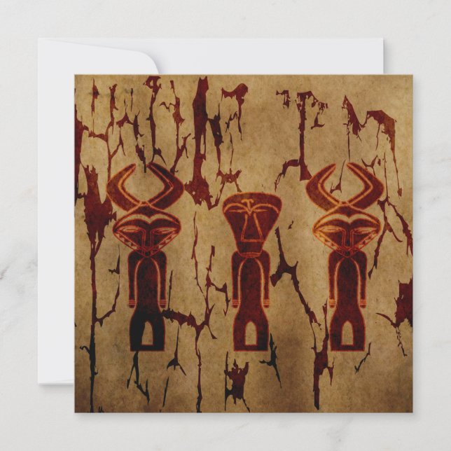 Arte abstrata de desenho tribal africano vintage (Frente)