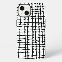 Arte abstrata de padrão de grade orgânica preto e