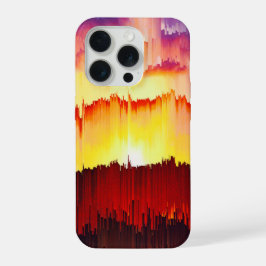 Arte abstrata do pôr do sol com falha