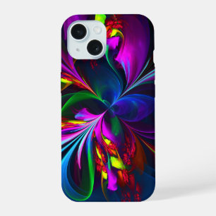 Arte abstrata floral moderna padrão vermelho azul