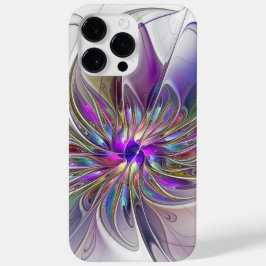 Arte abstrata fractal de flor energética e colorid