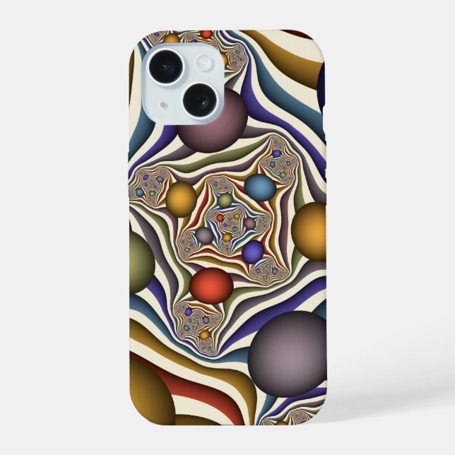 Arte abstrata fractal moderna colorida voadora (Verso)