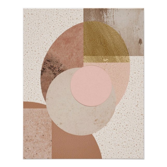 Arte abstrata neutra para impressão em parede (Frente)