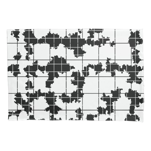 Arte abstrata orgânica preto e branco Design  (Frente)