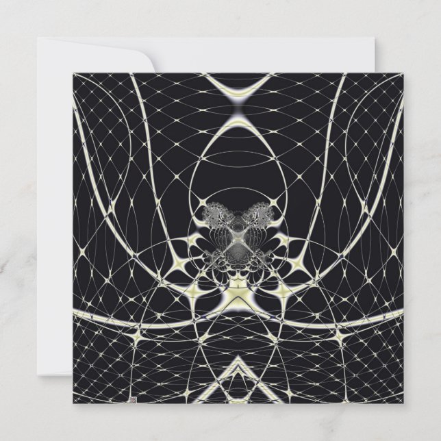 Arte Abstrata Teia de Aranha Dourada (Frente)