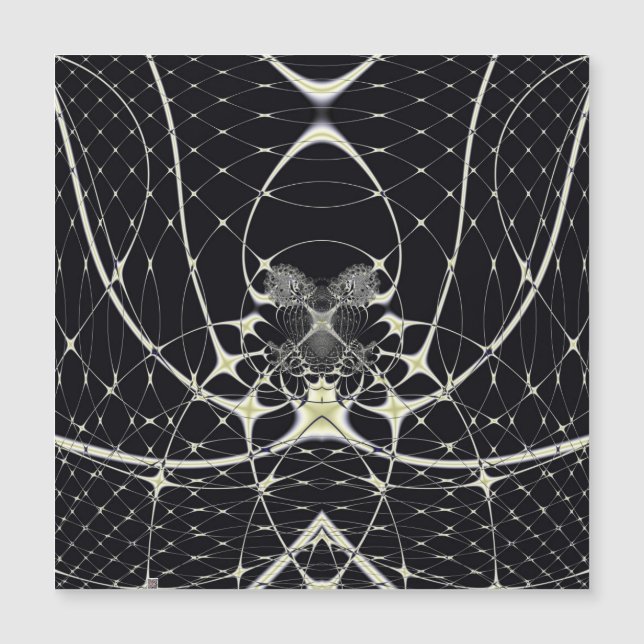 Arte Abstrata Teia de Aranha Dourada (Frente)