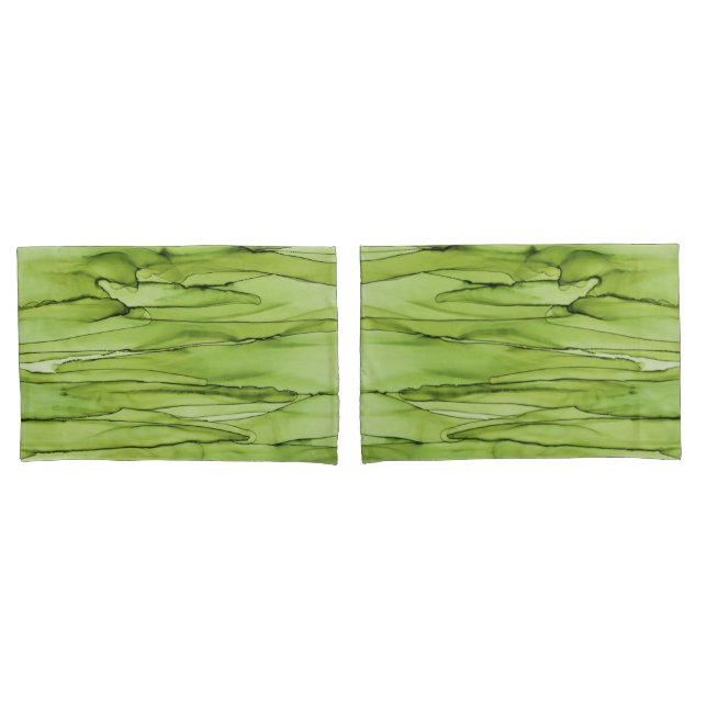 Arte abstrata verde Peridot (Frente - conjunto)