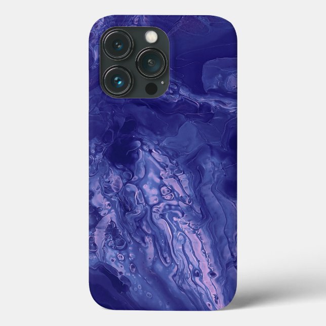 Arte Abstrato de Fluido Violeta-Rosa-Rosa (Verso)