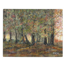 Arte acrílica da floresta mágica