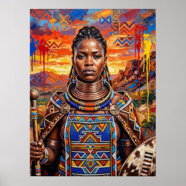 Arte Africana Poster Afrocentrista