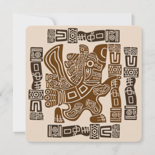 Arte Antiga Tribal do Guerreiro de Águia Asteca