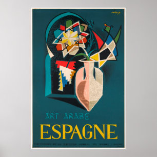 Arte Arabe, Espanha, poster vintage
