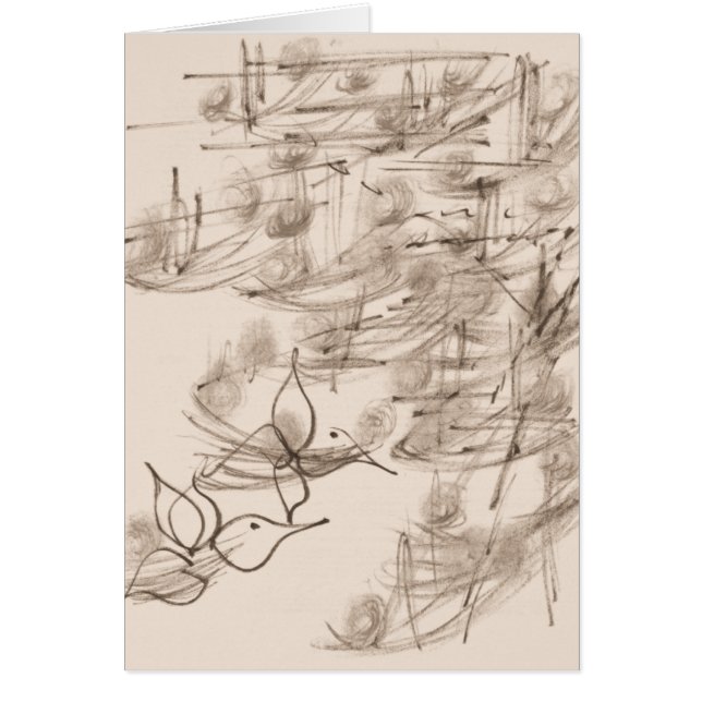 Arte asiática & cartão apedrejado flores (Frente)