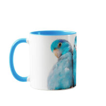 Arte azul pacífica do copo da caneca de Parrotlet