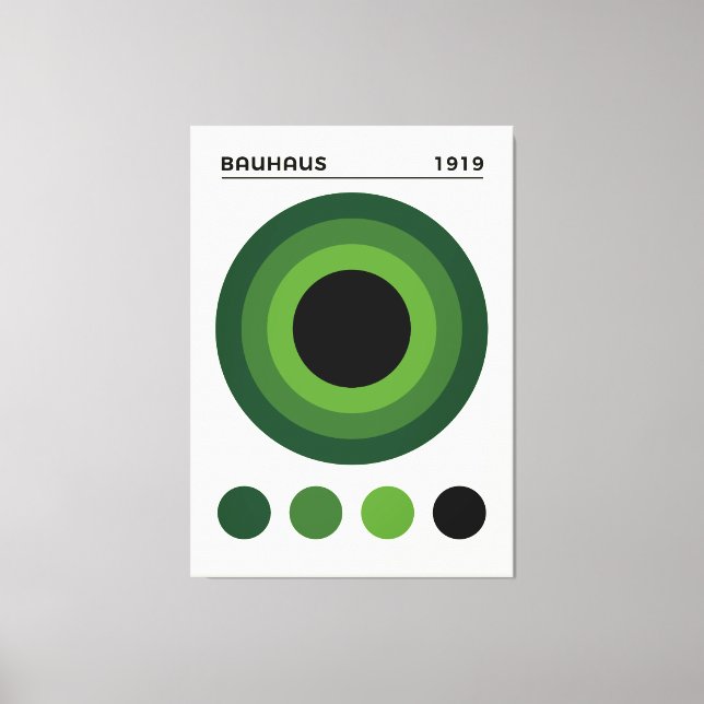 Arte Bauhaus 1919 Círculos Concêntricos, decoração (Frente)