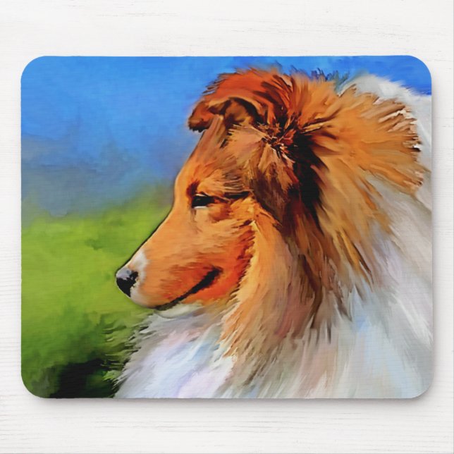 Arte bonita Mousepad de Sheltie (Frente)