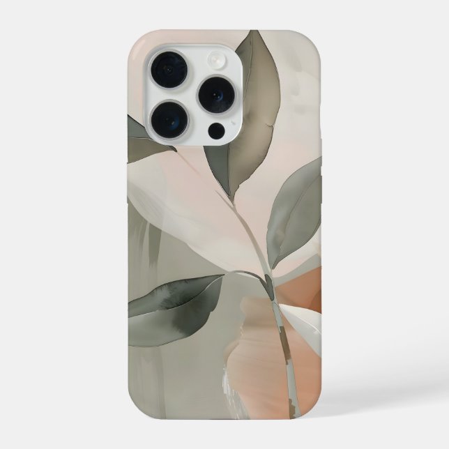 Arte Botânica Abstrata de Sage Suave e Rubor (Verso)