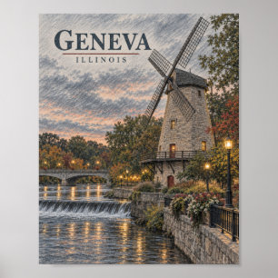 Arte Botânica Elegante em Poster para Parede - Nat