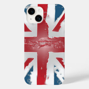 Arte britânica da cera do abstrato da bandeira de