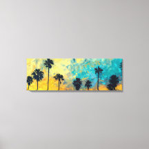 Arte Canvas das Palmas Sunset Costeiras