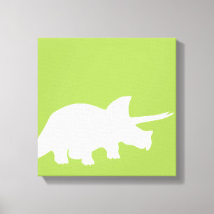 Arte canvas dos dinossauros em verde