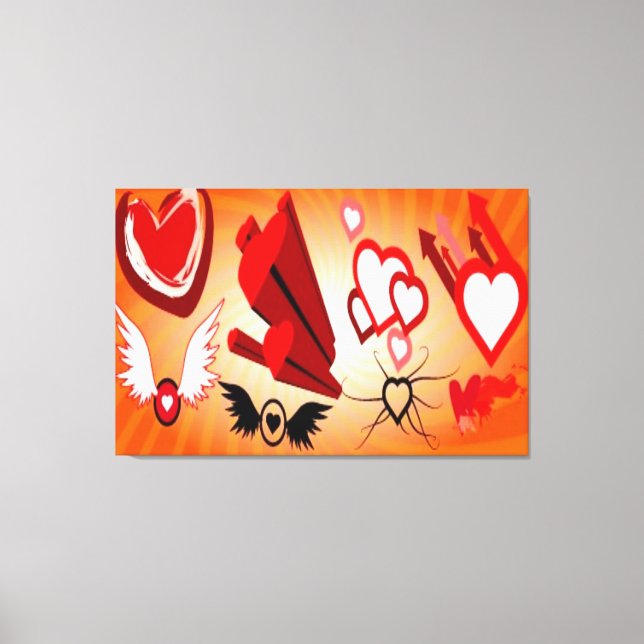 ARTE CANVAS FANTÁSTICA - CORAÇÕES - AMOR - ARTE DE (Frente)