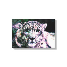 Arte - Canvas - Mídia mista Leopardo-da-neve