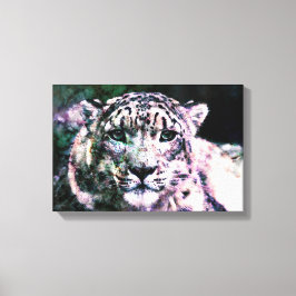 Arte - Canvas - Mídia mista Leopardo-da-neve