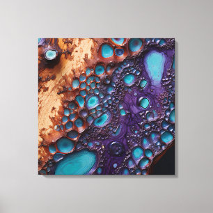 Arte Canvas Roxa Turquesa