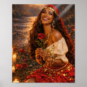 arte cigana poster gitana vermelha 🌹