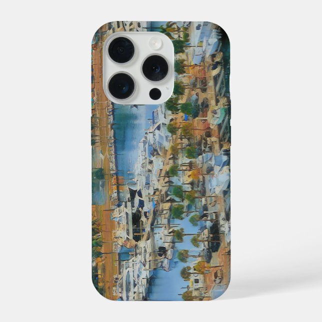 Arte Colorida da Parede da Marina Costeira Barcos  (Verso)