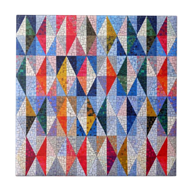 Arte Colorida de Efeito Mosaico | Azulejos de cerâ (Frente)