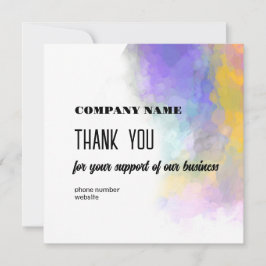 Arte Colorida do Direito do Cartões de agradecimen